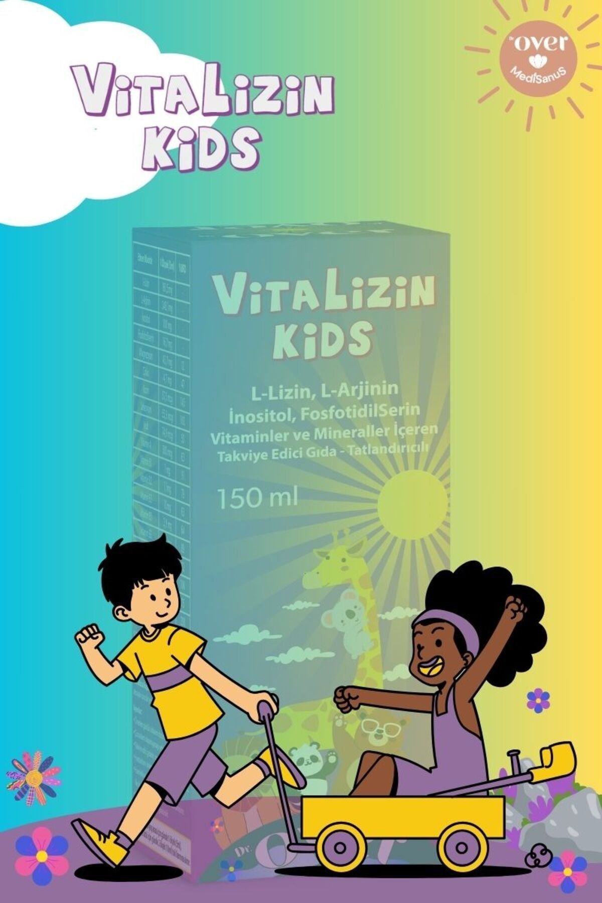 DR OVERÇOCUKLAR İÇİN BESİN TAKVİYELERİDr. Over Vitalizin Kids 150 ml