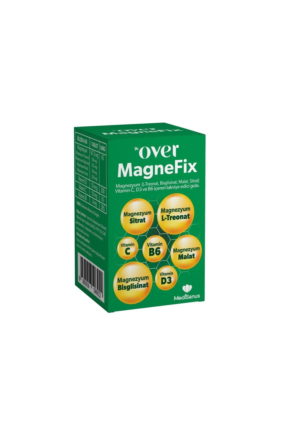 DR OVERVİTAMİN-MİNERALLERDr. Over MagneFix 60 Tablet