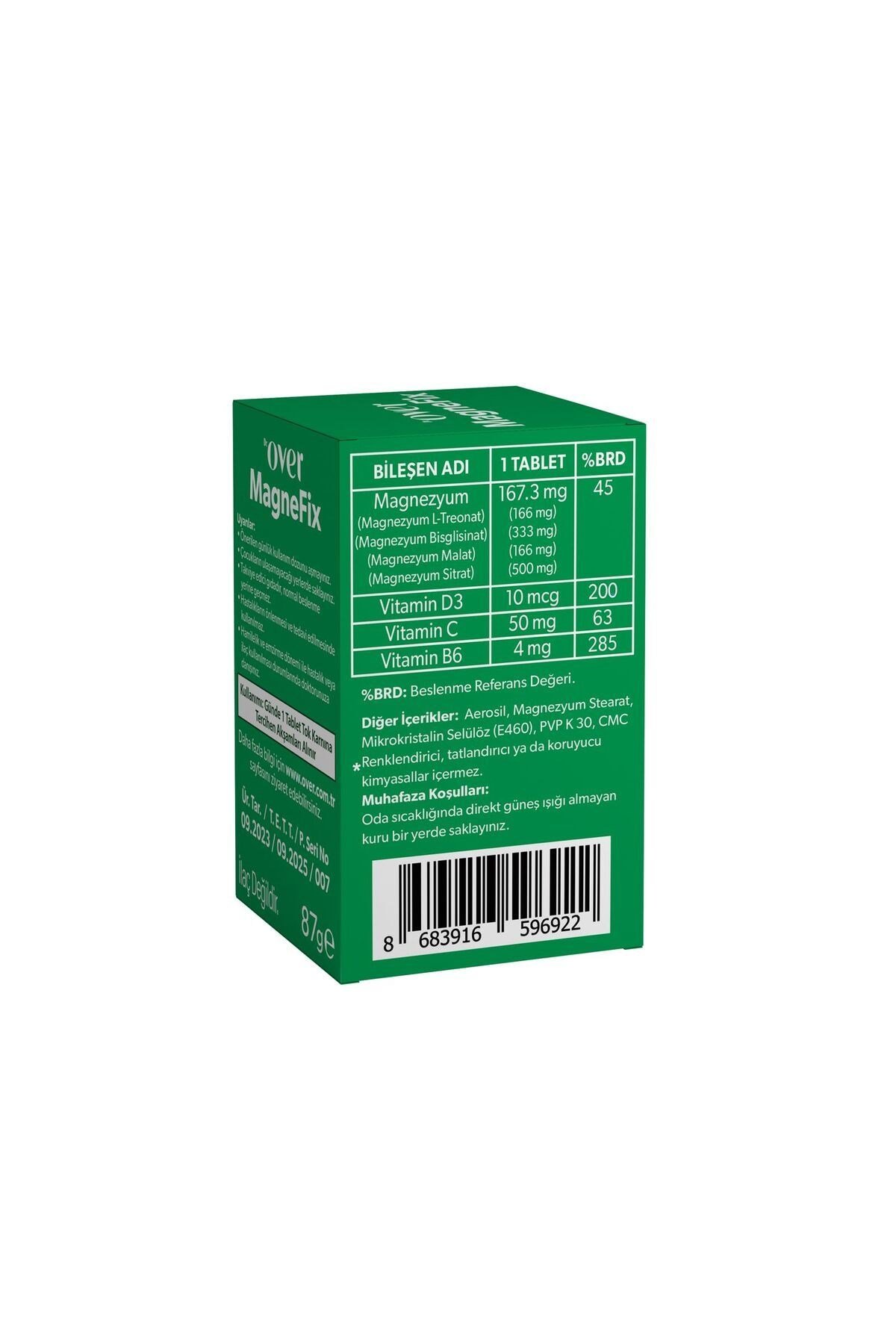 DR OVERVİTAMİN-MİNERALLERDr. Over MagneFix 60 Tablet