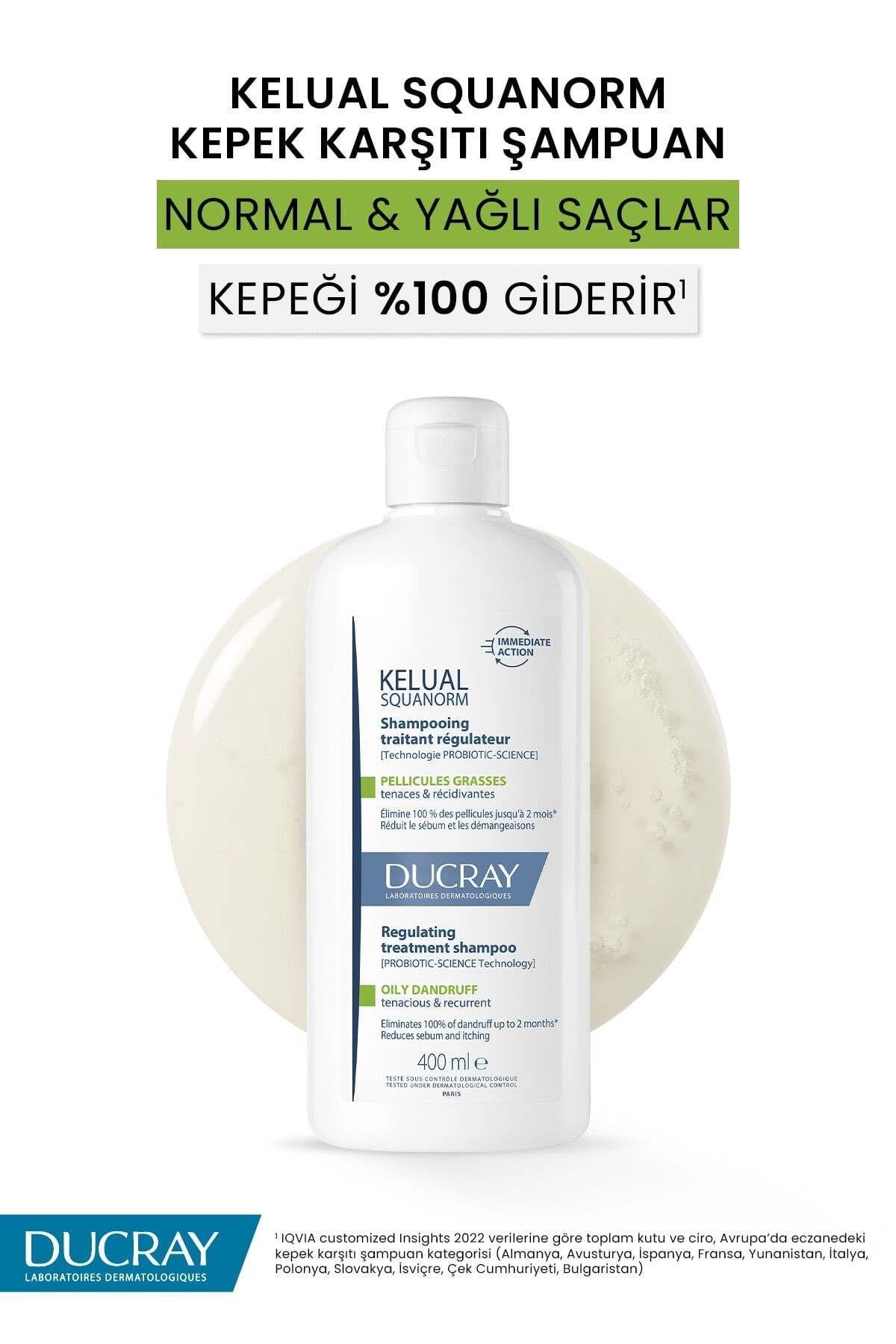 DUCRAYŞAMPUANLARDucray Kelual Squanorm Normal ve Yağlı Saçlar İçin Kepek Karşıtı Şampuan 400 ml