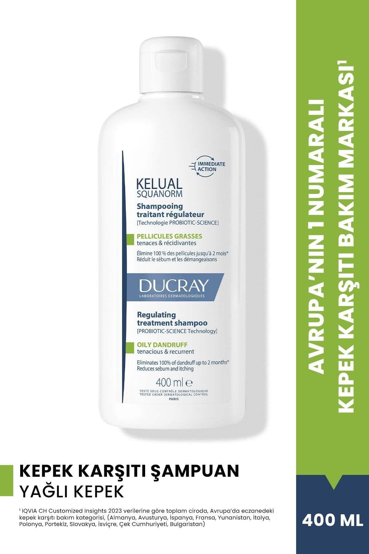 DUCRAYŞAMPUANLARDucray Kelual Squanorm Normal ve Yağlı Saçlar İçin Kepek Karşıtı Şampuan 400 ml