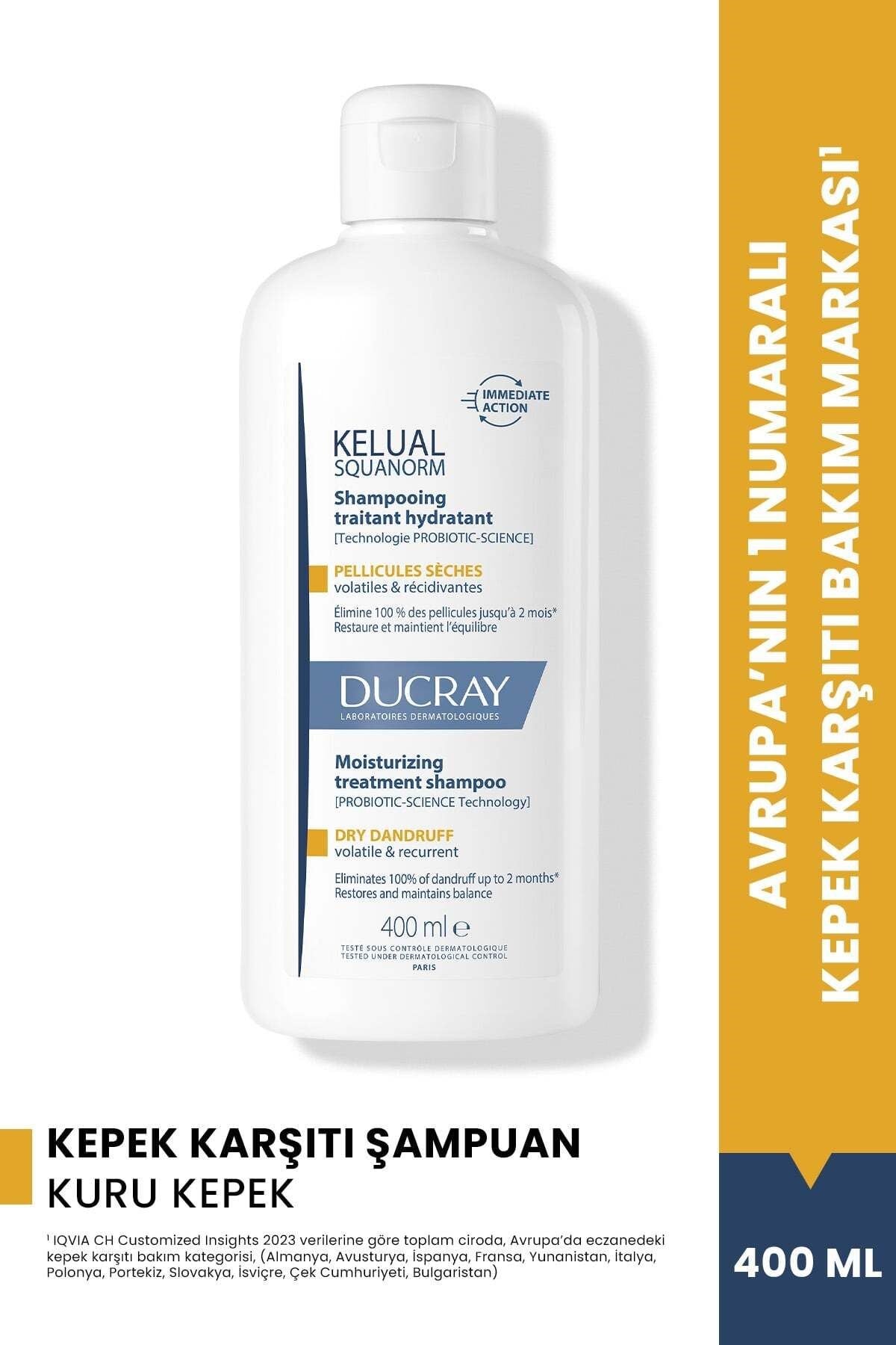 DUCRAYŞAMPUANLARDucray Kelual Squanorm Kuru Saçlar İçin Kepek Karşıtı Şampuan 400 ml