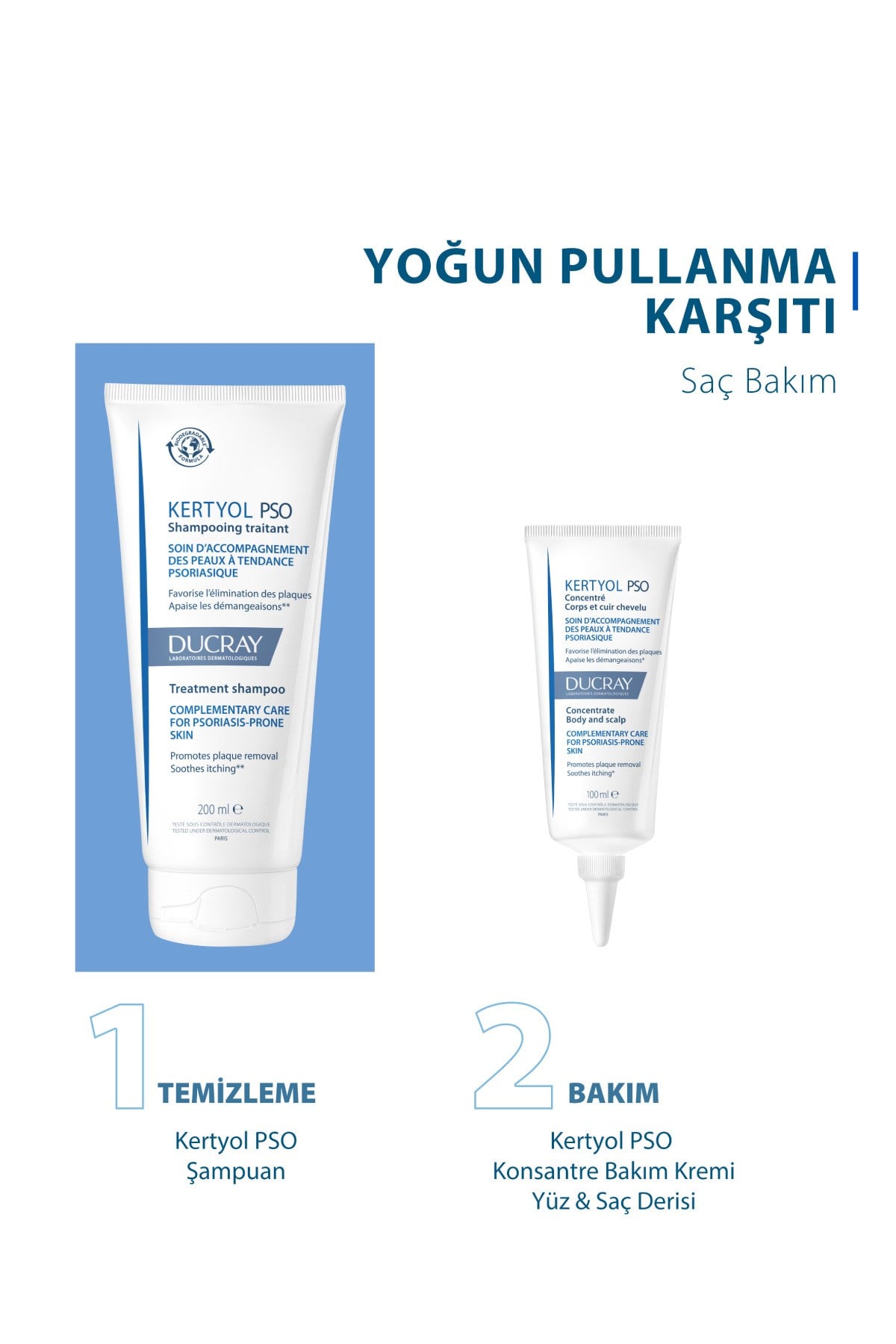 DUCRAYŞAMPUANLARDucray Kertyol PSO Saç Derisi Pullanma Şampuanı 200 ml