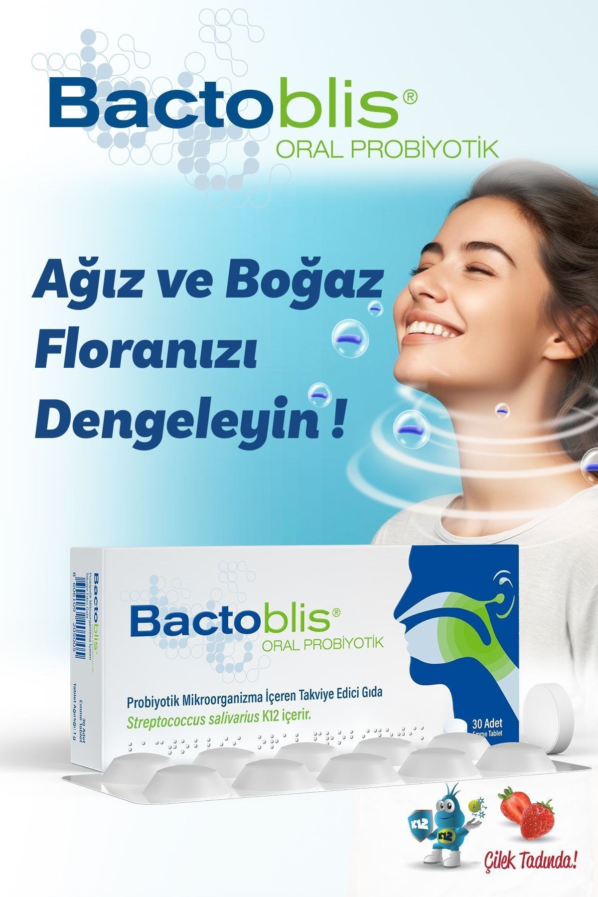 ENAPROBİYOTİKLERBactoblis Probiyotik 30 Tablet