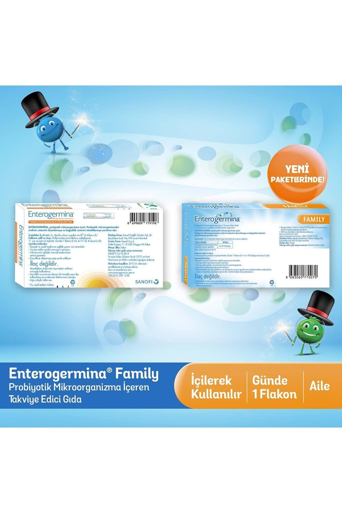 ENTEROGERMİNAPROBİYOTİKLEREnterogermina Family 5 ml x 20 Flakon