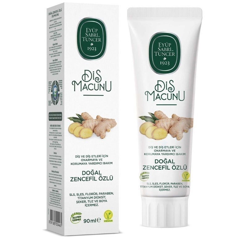 EYÜP SABRİ TUNCERDİŞ MACUNLARIEyüp Sabri Tuncer Doğal Zencefil Özlü Diş Macunu 90 ml