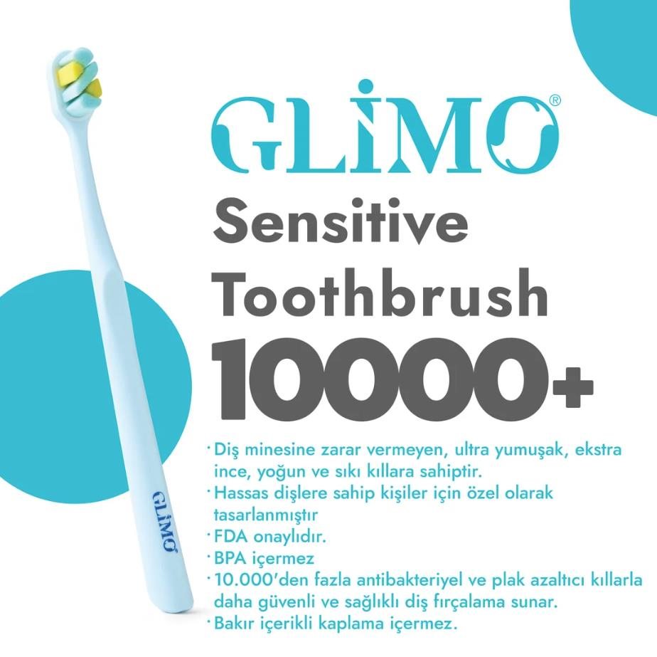 GLİMODİŞ FIRÇALARIGlimo Sensitive Diş Fırçası 10000+ Ultra Soft Yeşil