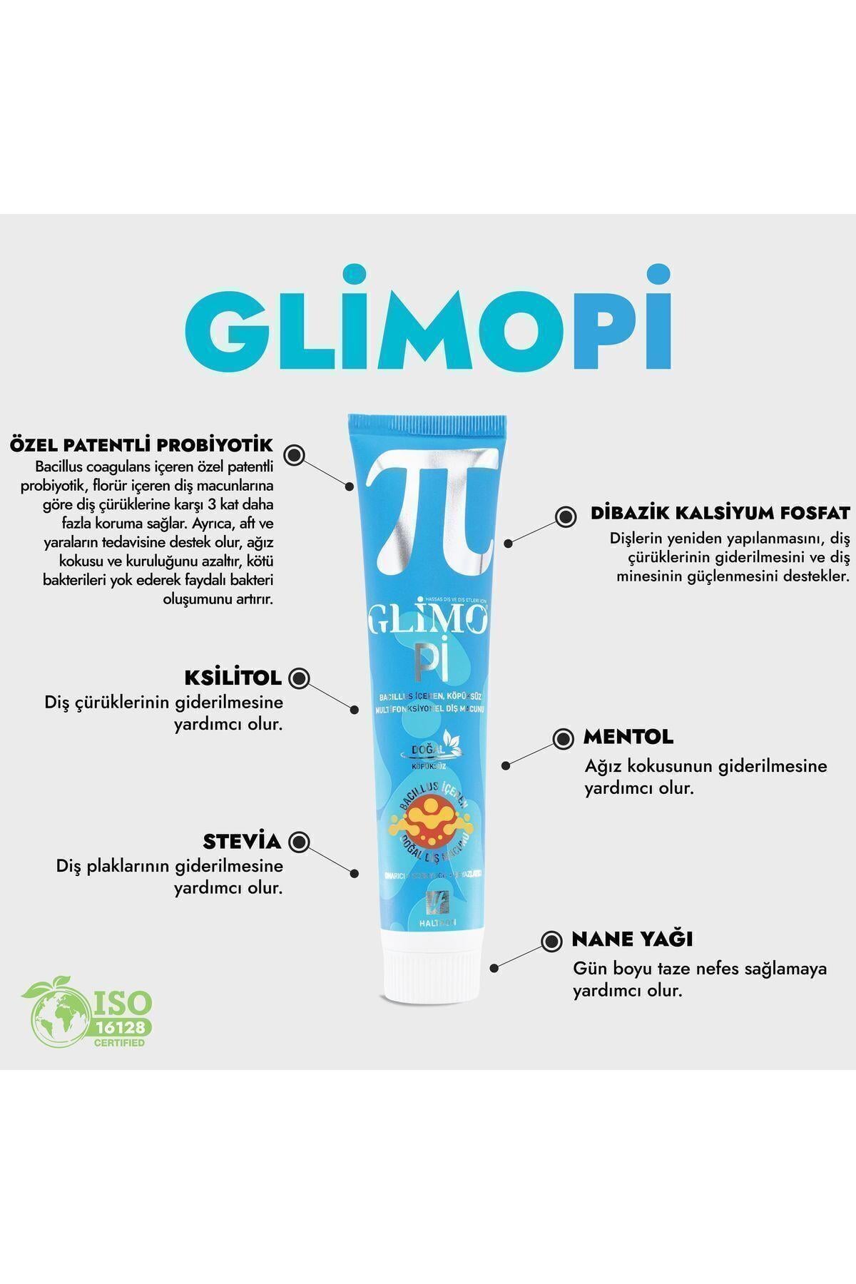 GLİMODİŞ MACUNLARIGlimo Pi Probiyotikli Doğal Diş Macunu 75 ml