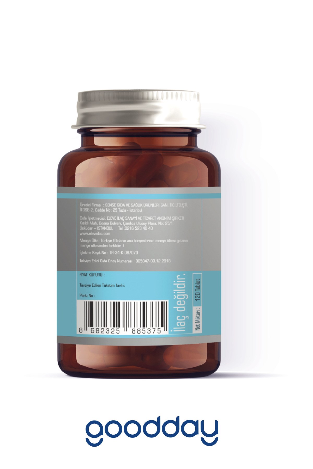 GOODDAYBESİN TAKVİYELERİGoodday DGL 120 Tablet