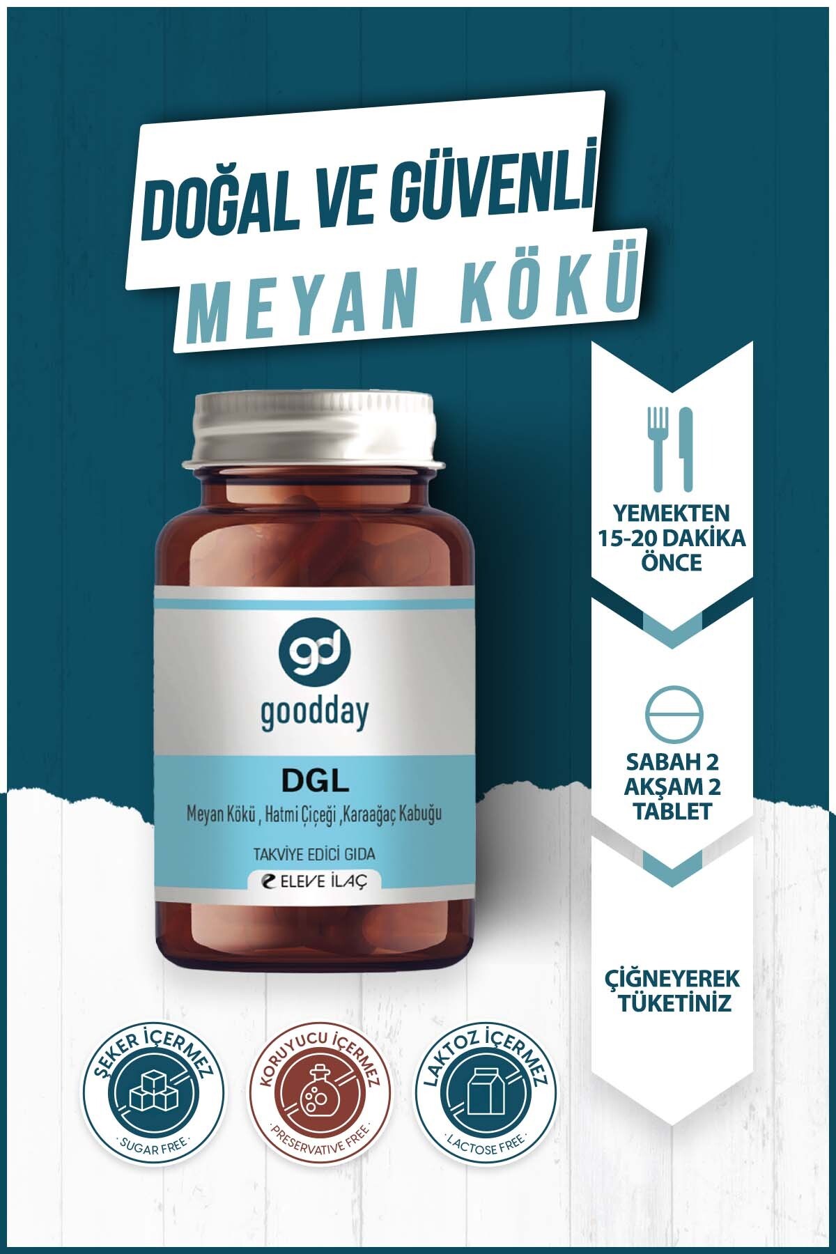 GOODDAYBESİN TAKVİYELERİGoodday DGL 120 Tablet