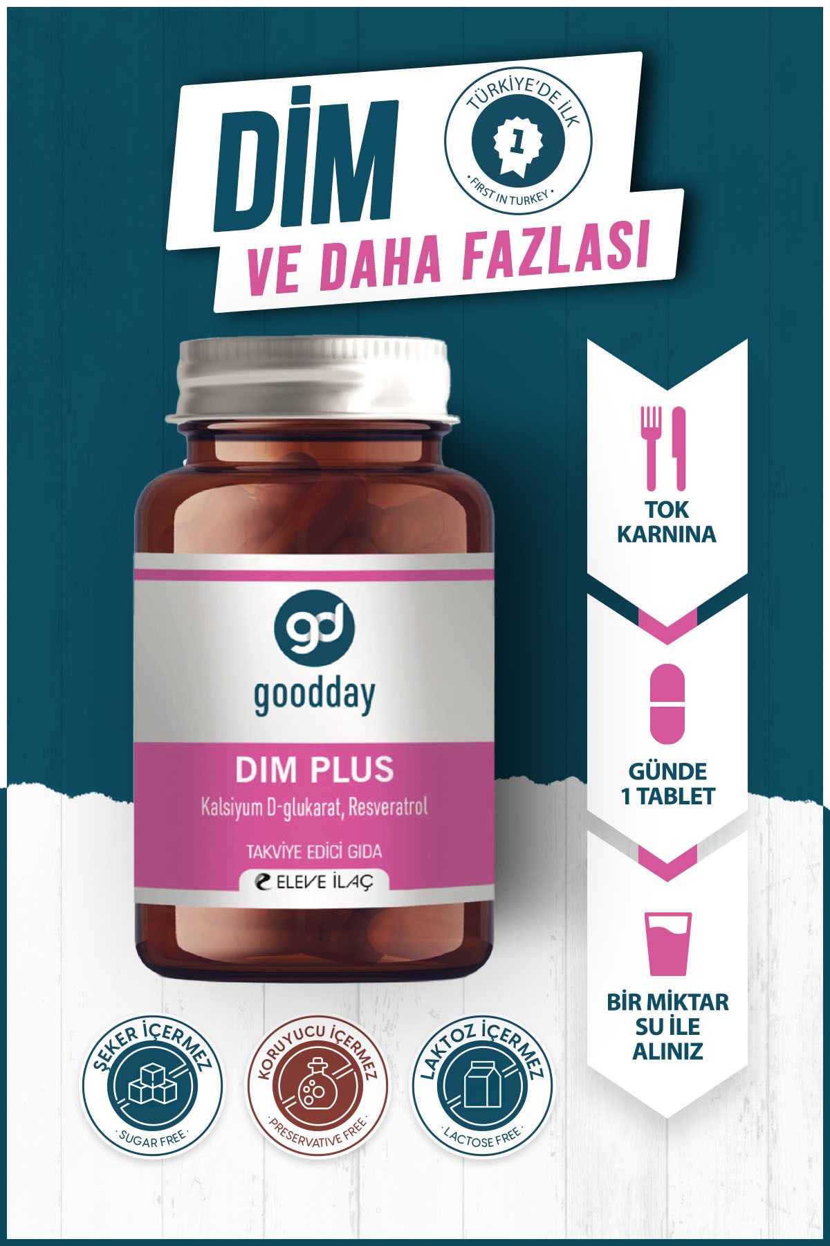 GOODDAYVİTAMİN-MİNERALLERGoodday Dım Plus 60 Tablet