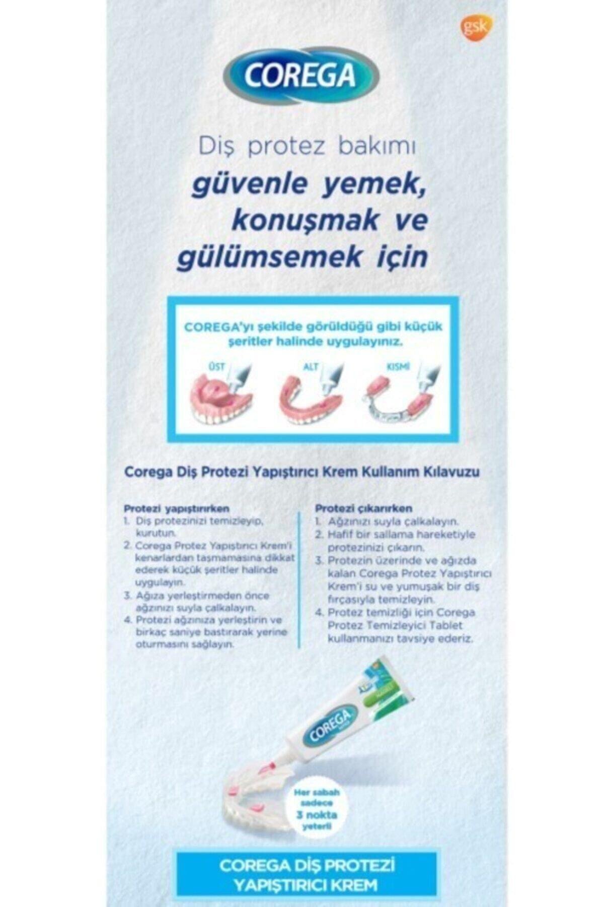 GSKDİŞ MACUNLARICorega Diş Protezi Yapıştırıcı Krem Naneli 40 gr