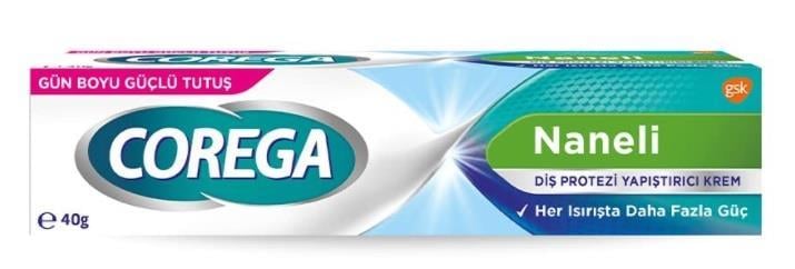 GSKDİŞ MACUNLARICorega Diş Protezi Yapıştırıcı Krem Naneli 40 gr