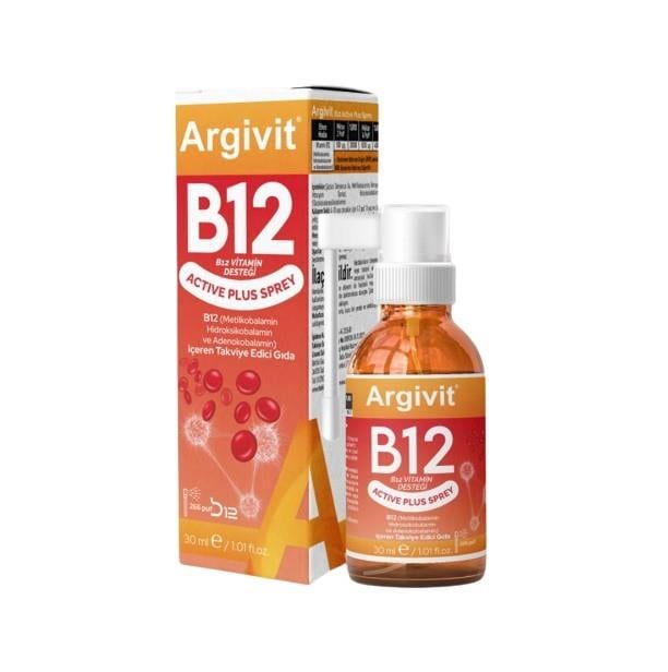HEKİM İLAÇÇOCUKLAR İÇİN BESİN TAKVİYELERİArgivit B12 Active Plus Sprey 30 ml