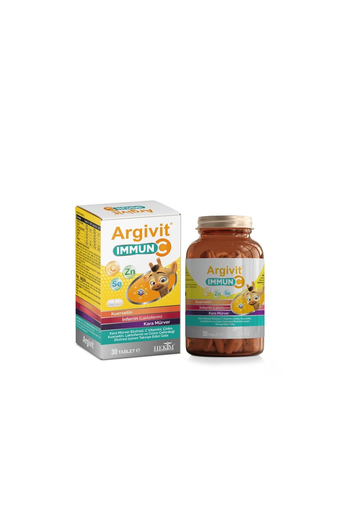 HEKİM İLAÇVİTAMİN-MİNERALLERArgivit İmmun C 30 Tablet