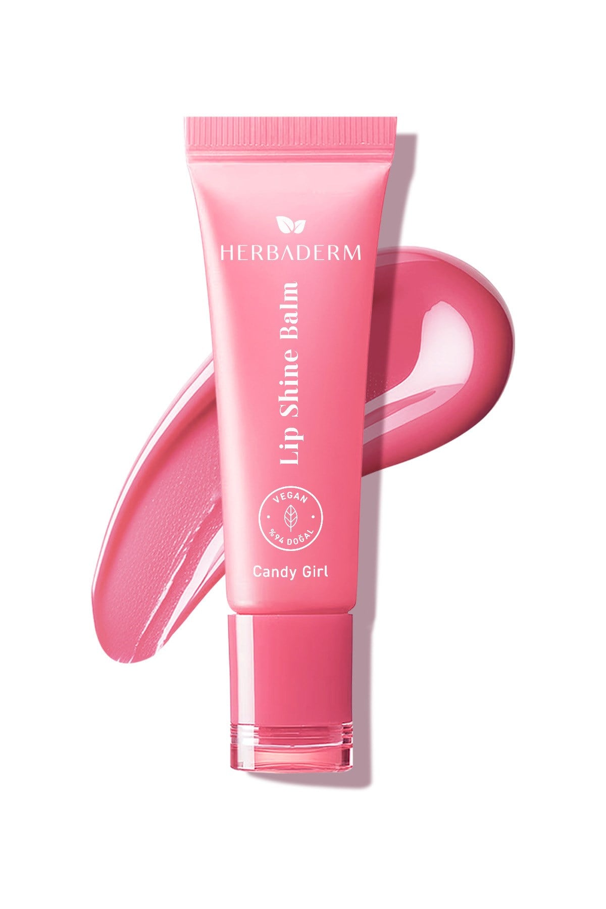 HerbadermDUDAK BAKIM ÜRÜNLERİHerbaderm Parlak Dudak Balmı Pamuk Şekeri Aromalı 10 ml (Charm Hediyeli)