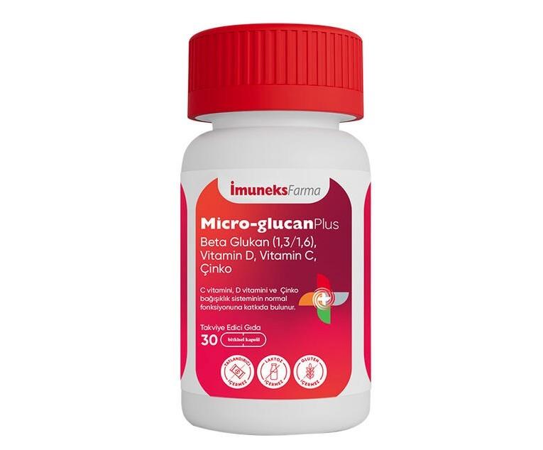IMUNEKSVİTAMİN-MİNERALLERİmuneks Micro-Glucan Plus 30 Kapsül