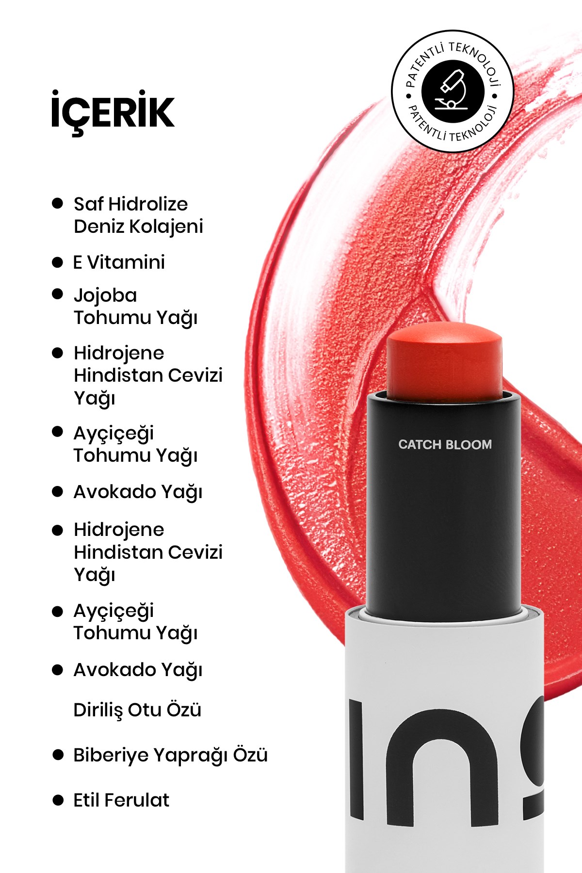 INO BeautyKOZMETİKIno Beauty Catch Bloom Full Size Lip Cheek Stick Dudak ve Yanak Nemlendirici Daylily 8,77 gr