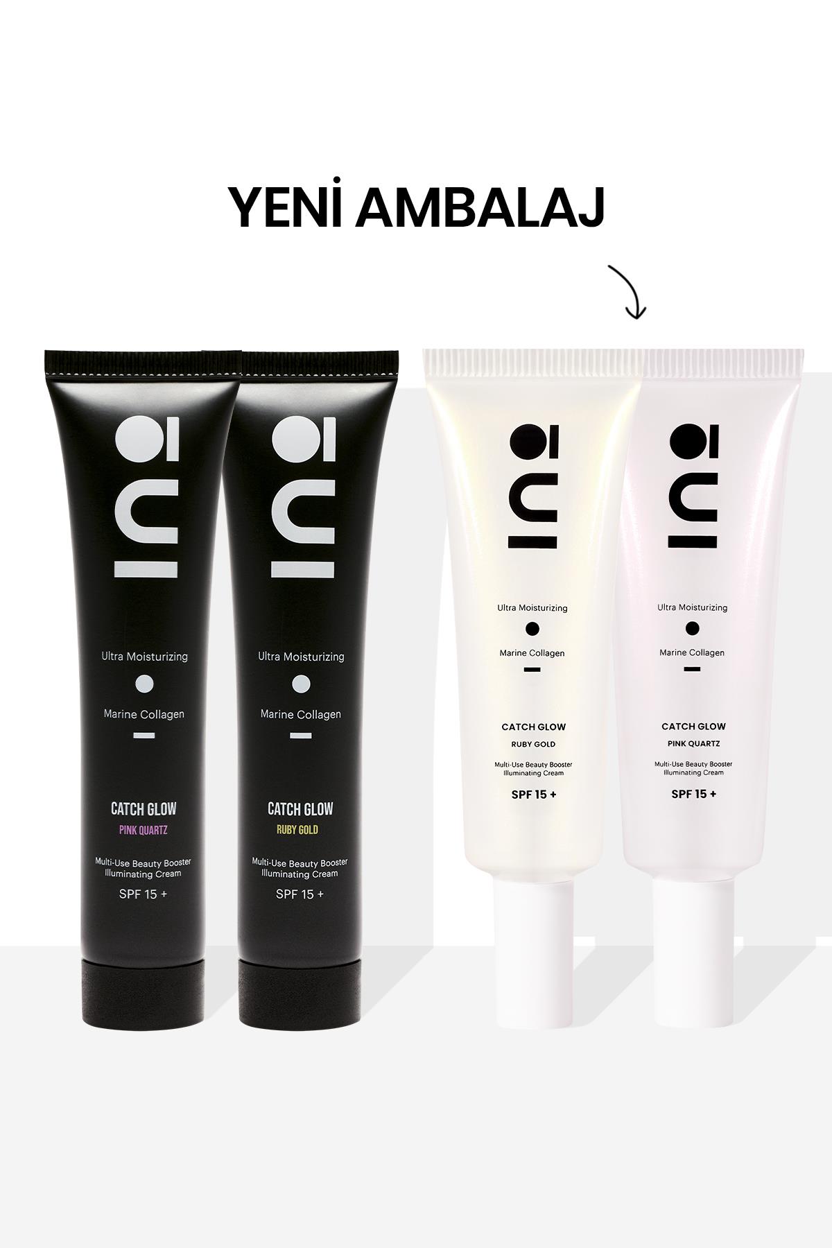 INO BeautyYÜZ GÜNEŞ ÜRÜNLERİIno Beauty Catch Glow Marine Collagen SPF15+ 50 ml - Pink Quartz