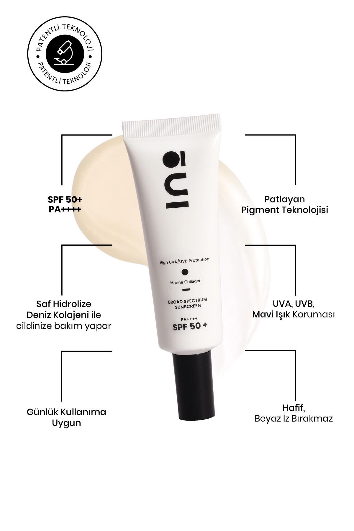 INO BeautyYÜZ GÜNEŞ ÜRÜNLERİIno Beauty Broad Spectrum SPF 50+ Yüksek Korumalı Güneş Kremi - 01 Light 50 ml