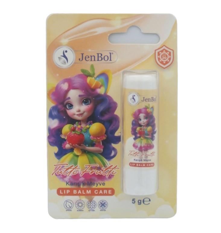 JENBOLDUDAK BAKIM ÜRÜNLERİJenbol Kids Lip Balm Dudak Bakım Kremi Tutti Frutti Spf 20 5 gr
