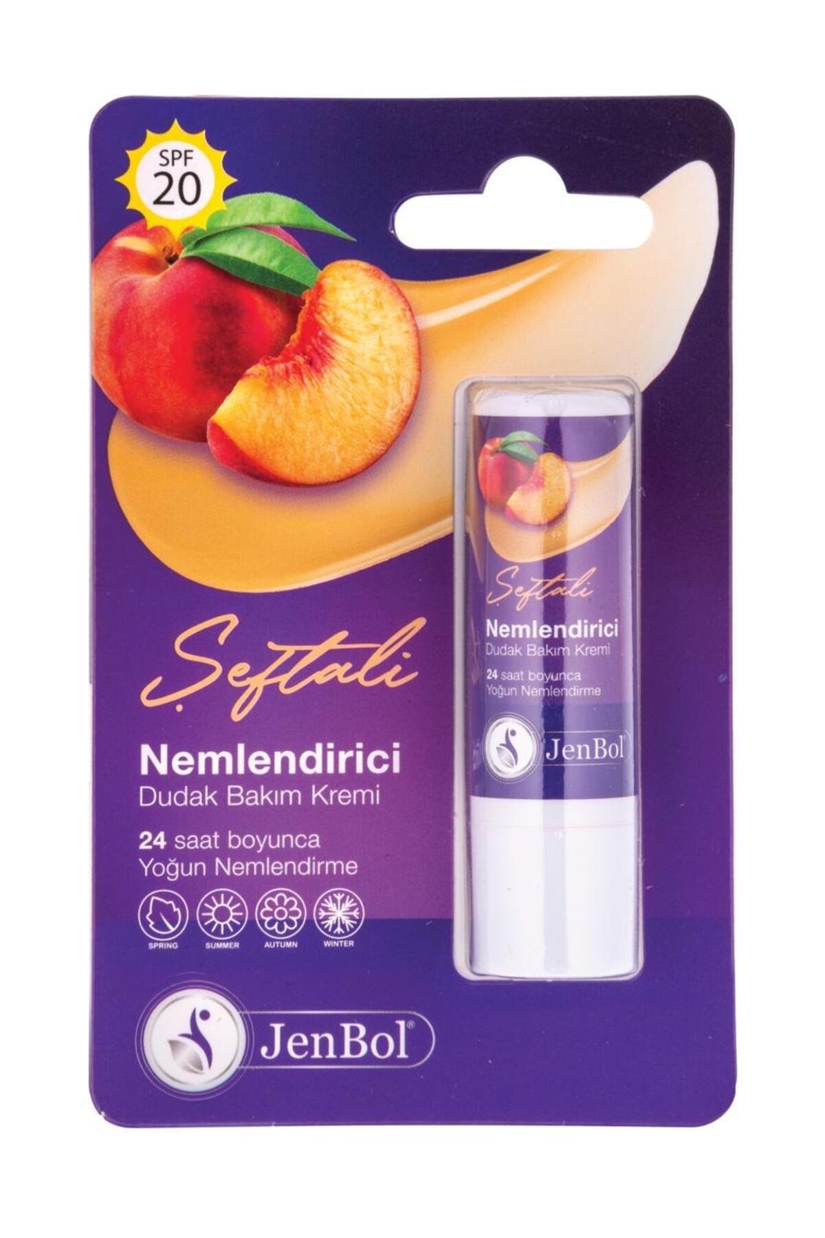 JENBOLDUDAK BAKIM ÜRÜNLERİJenbol Lip Balm Nemlendirici Dudak Bakım Kremi Şeftali Spf 20 5 gr