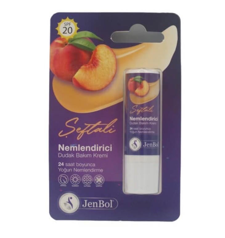 JENBOLDUDAK BAKIM ÜRÜNLERİJenbol Lip Balm Nemlendirici Dudak Bakım Kremi Şeftali Spf 20 5 gr