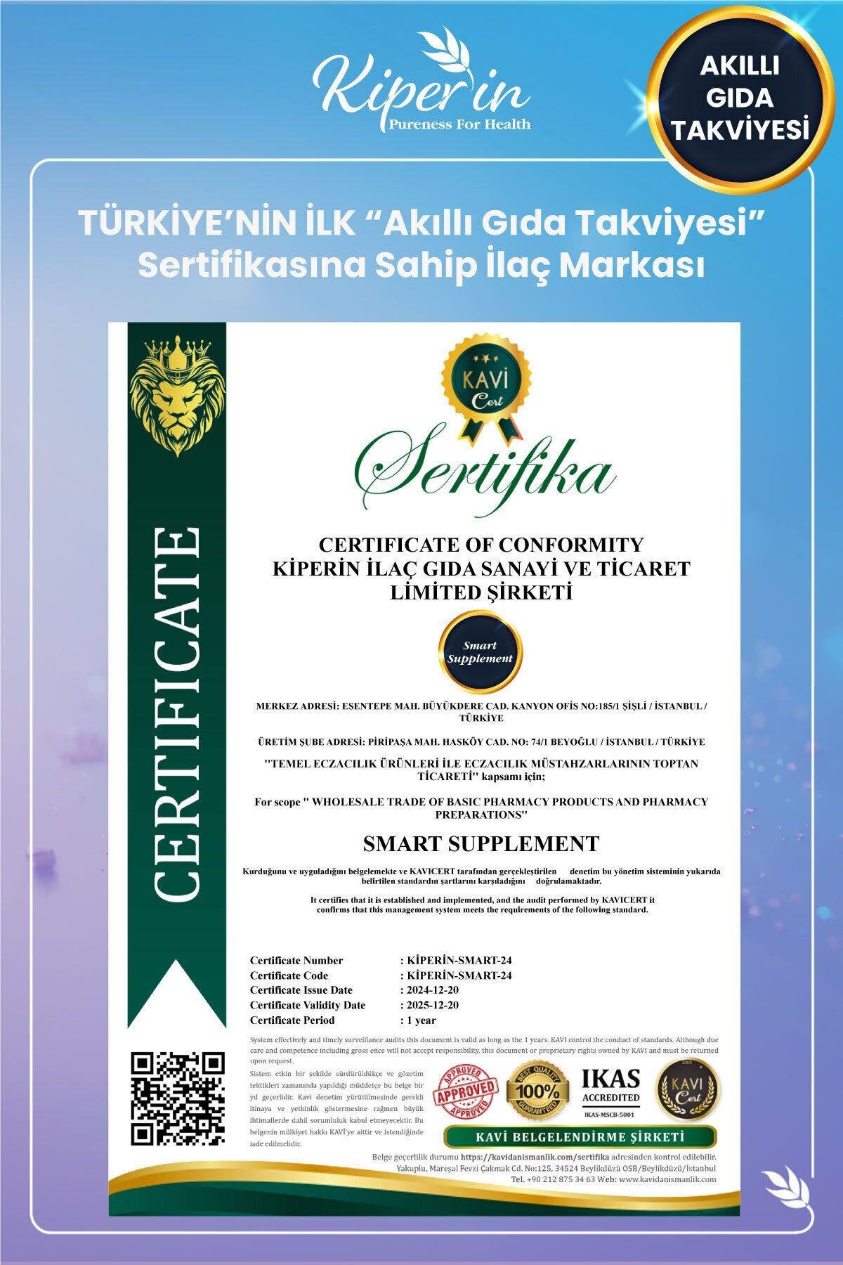 KİPERİNVİTAMİN-MİNERALLERKiperin 5x Çoklu Magnezyum Taurat Bisglisinat Malat Sitrat L-Treonat Akıllı Gıda Takviyesi 60 Kapsül