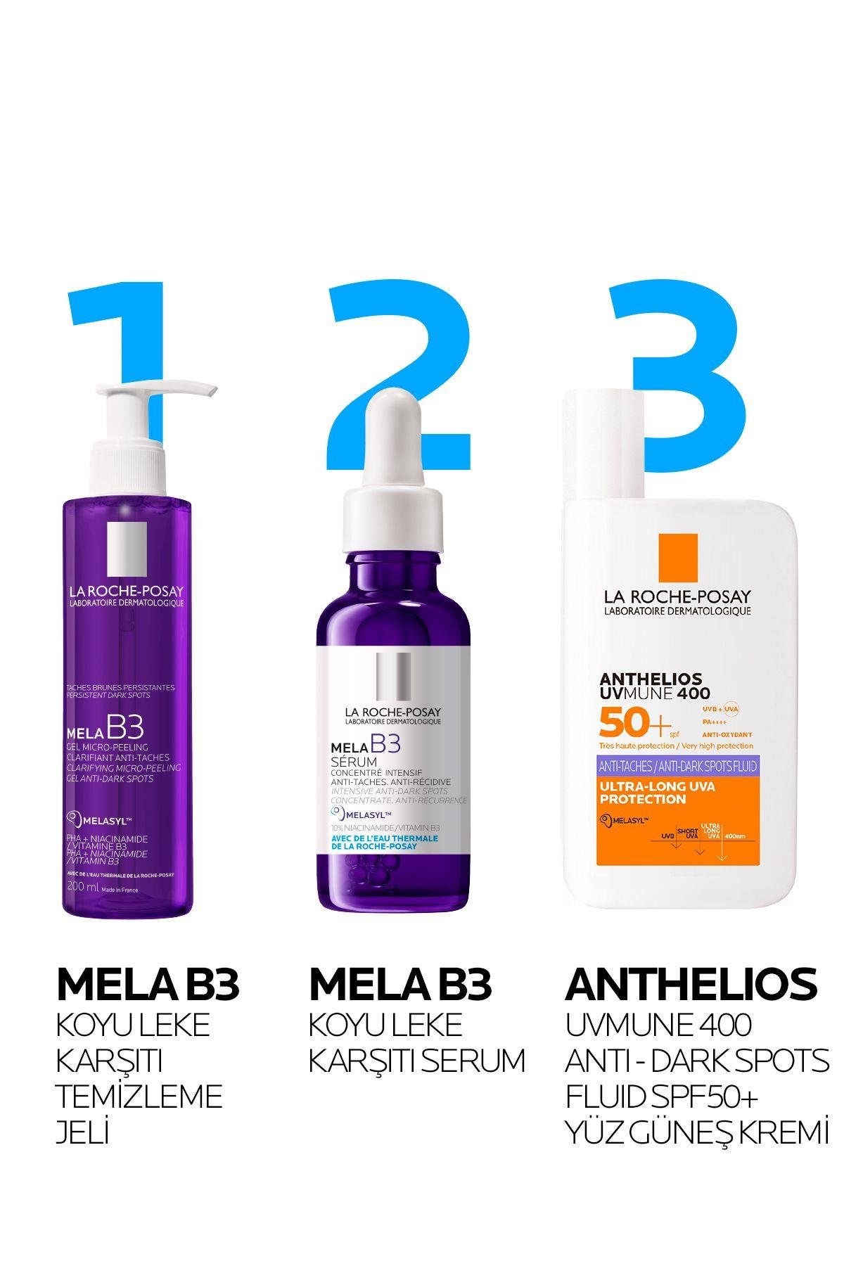 LA ROCHE POSAYYÜZ GÜNEŞ ÜRÜNLERİLa Roche Posay Anthelios Uvmune 400 Anti-Dark Spots Fluid Spf50+ Melasyl İçeren Güneş Kremi 50 ml