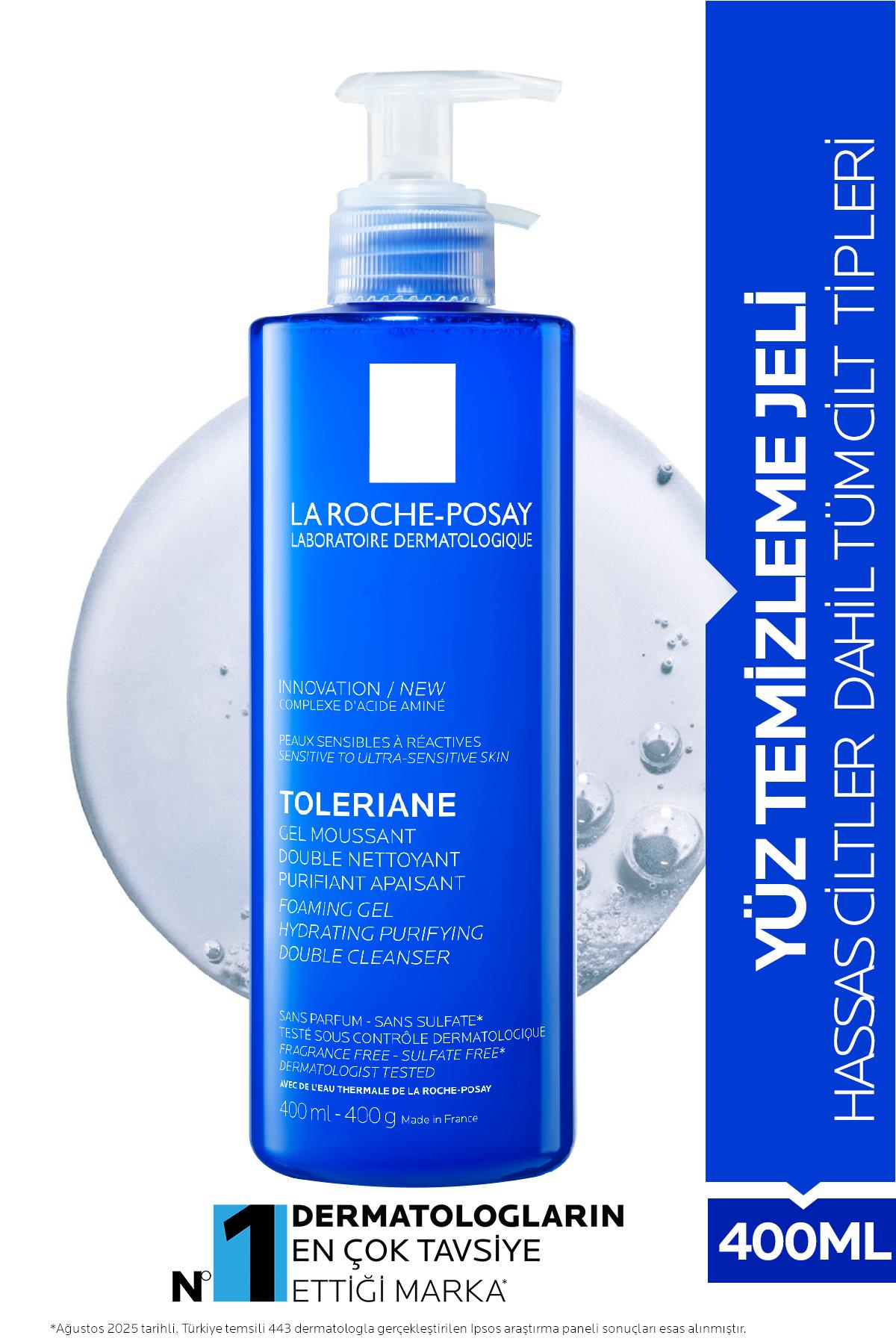 LA ROCHE POSAYYÜZ TEMİZLEYİCİLERLa Roche Posay Toleriane Hassas Ciltler Dahil Tüm Ciltler İçin Temizleme Jeli 400 ml