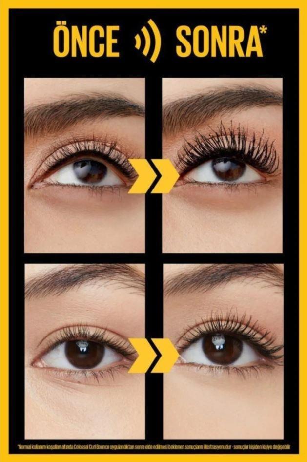 MAYBELLINE NEW YORKKOZMETİKMaybelline New York Siyah Bonus Maskara - Colossal Curl Bounce Mascara 
