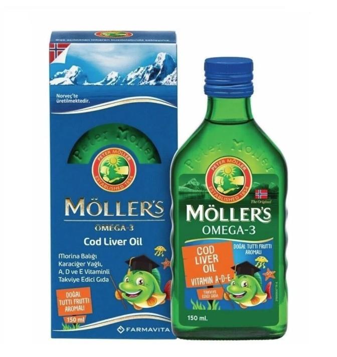 MÖLLERSOMEGA-3 / BALIK YAĞLARIMöller's Omega-3 Balık Yağı Şurubu Tutti Frutti 150 ml