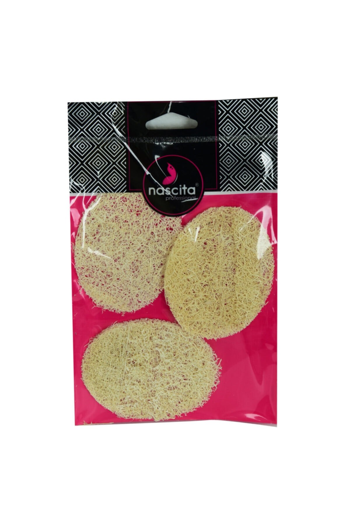 NascitaBANYO ÜRÜNLERİNascita Doğal Kabak Lifli Peeling Oval Yüz Pedi Kese 3 Adet