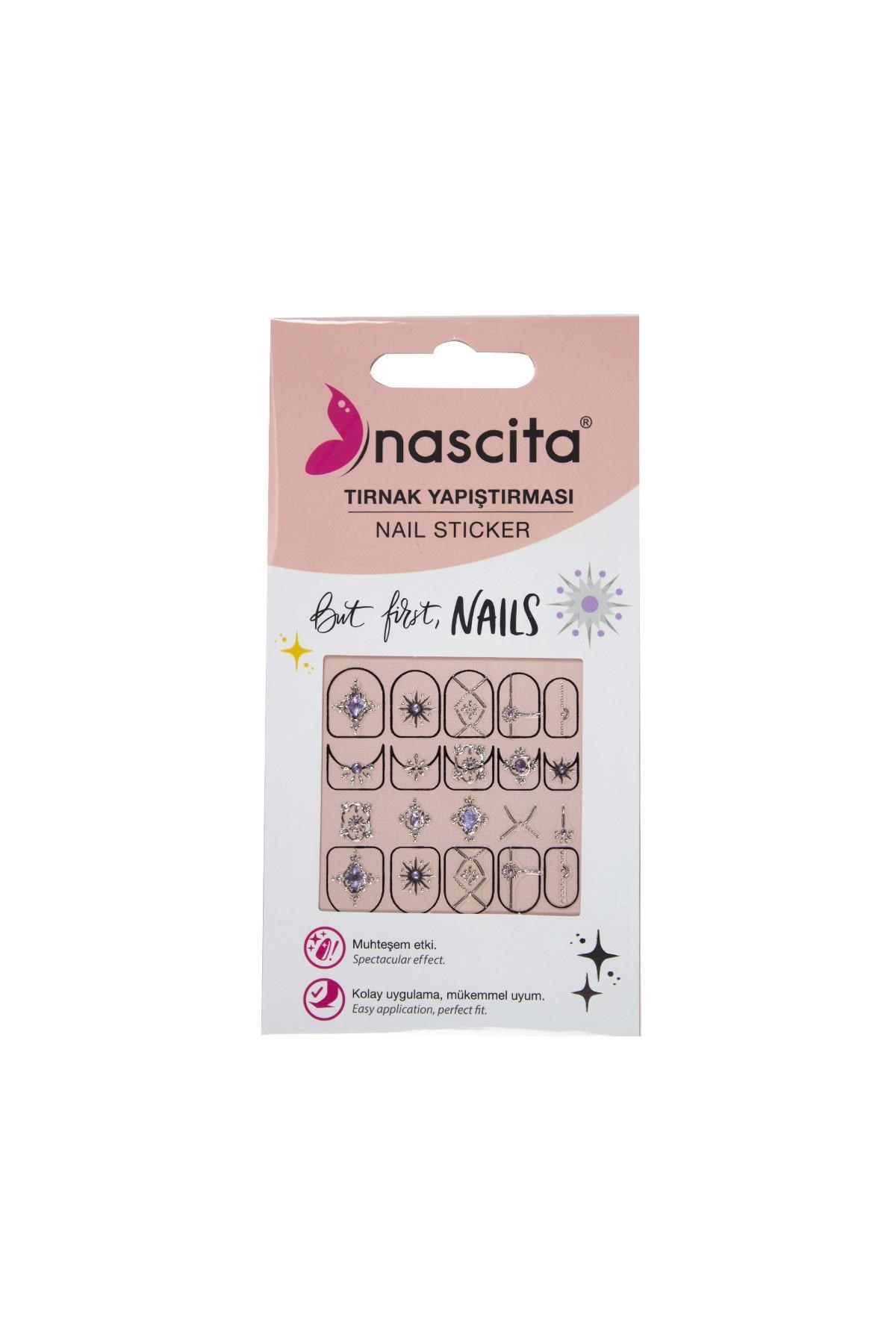 NascitaKOZMETİKNascita Tırnak Üstü Sticker Gümüş Temalı