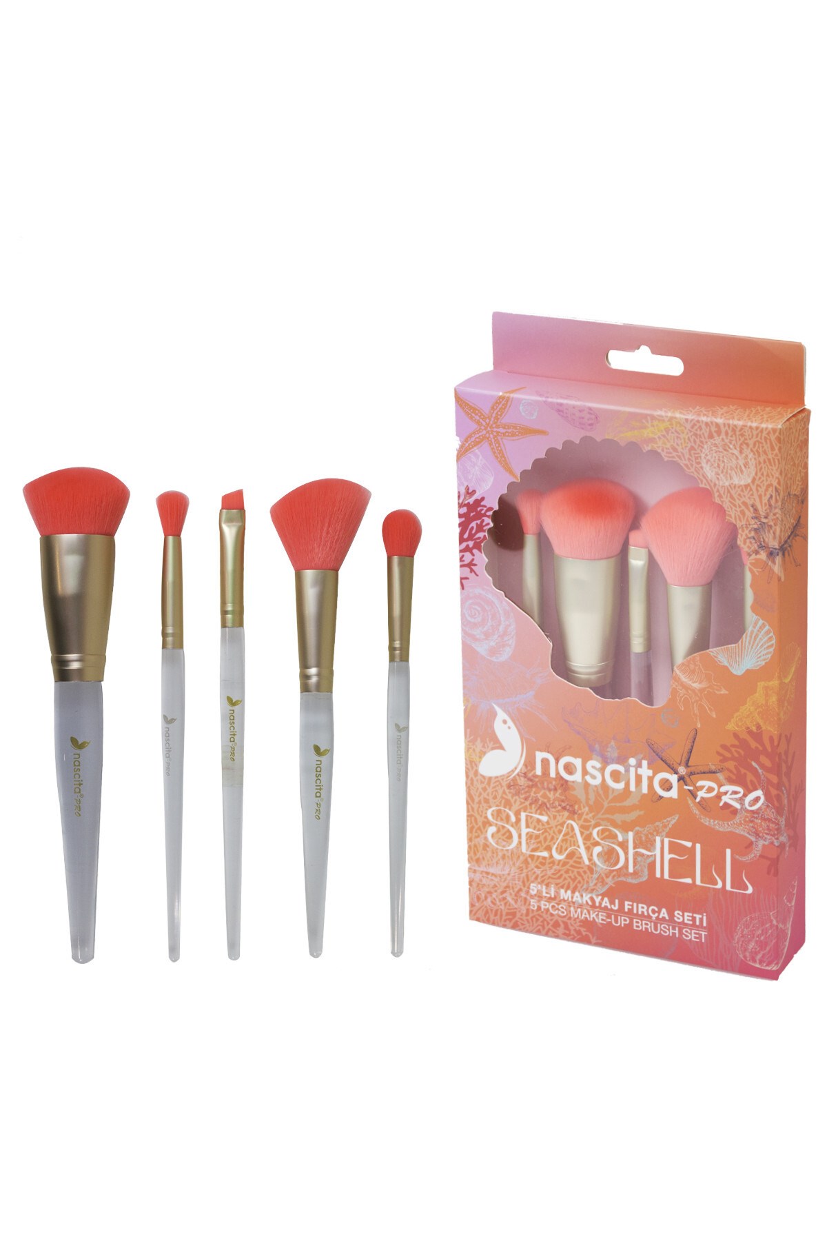 NascitaMAKYAJ ÜRÜNLERİNascita Pro Seashell 5li Makyaj Fırça Seti 