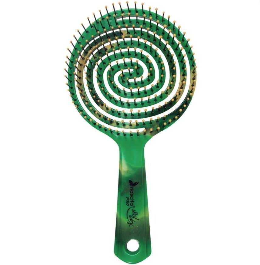 NascitaSAÇ FIRÇALARI / TARAKLARNascita Pro Yeşil Mermer Büyük Boy Üç Boyutlu Açma Tarama Fırçası No: 37