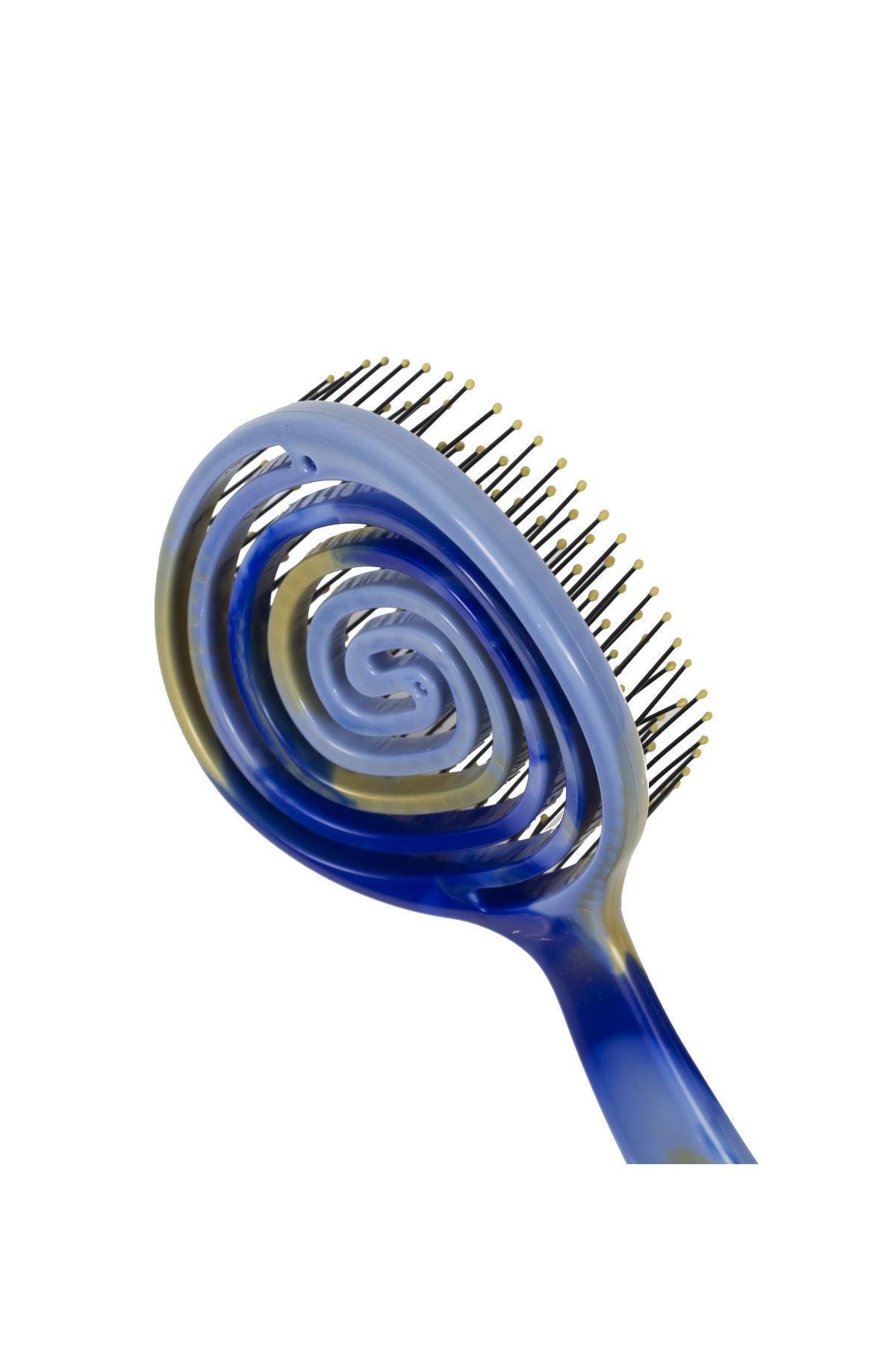 NascitaSAÇ FIRÇALARI / TARAKLARNascita Pro Mavi Mermer Büyük Boy Üç Boyutlu Açma Tarama Fırçası No: 37