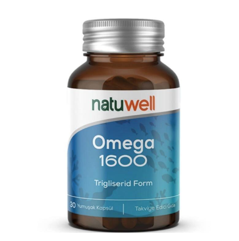NatuwellVİTAMİN-MİNERALLERNatuwell Omega 1600 30 Yumuşak Kapsül