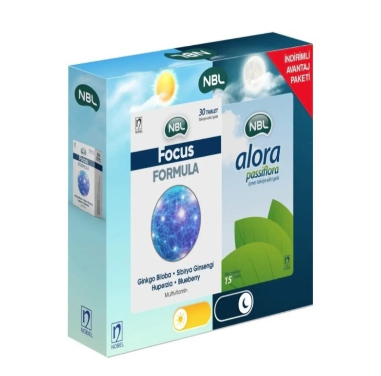 NBLVİTAMİN-MİNERALLERNBL Focus Formula 30 Tablet + NBL Alora Passiflora 30 Tablet İndirimli Avantaj Paketi