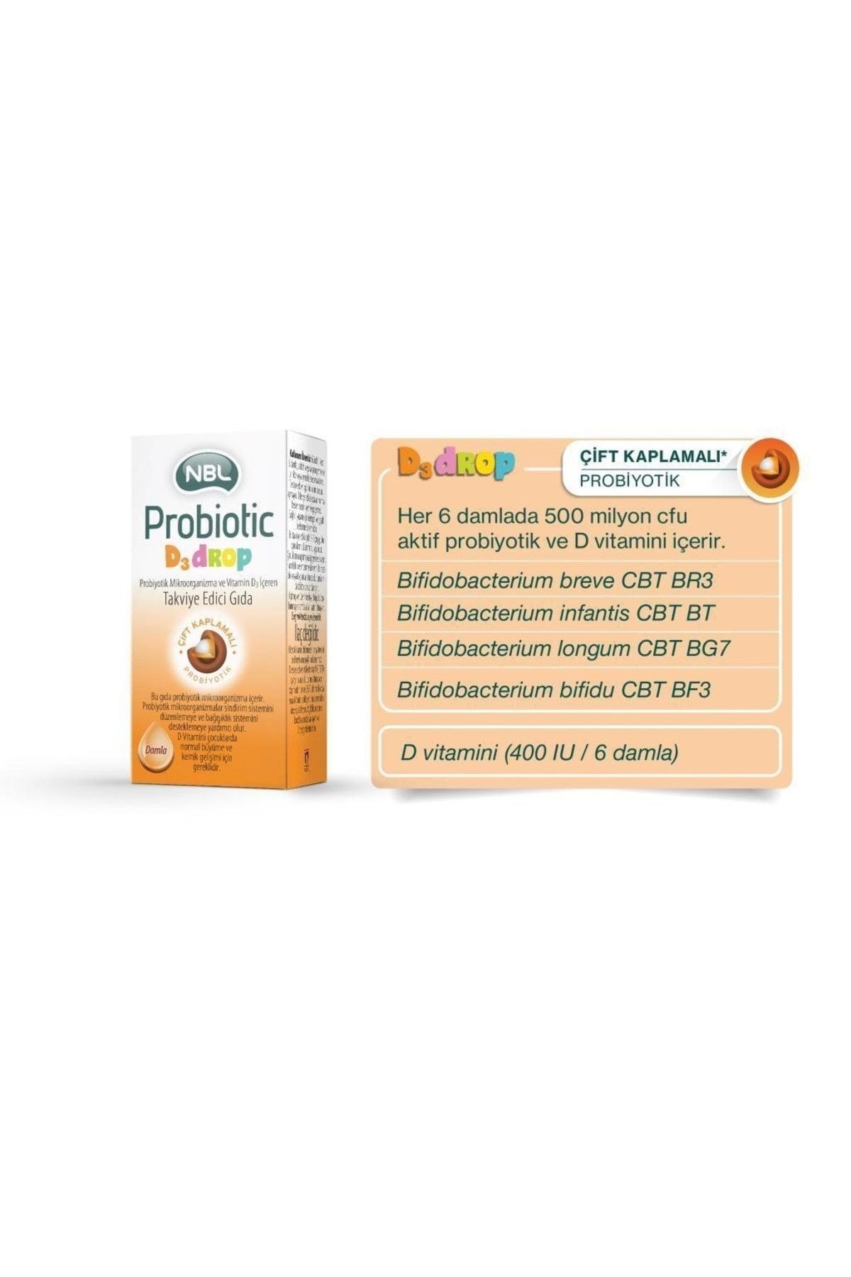 NBLVİTAMİN-MİNERALLERNBL Probiotic D3 Drop 7,5 ml