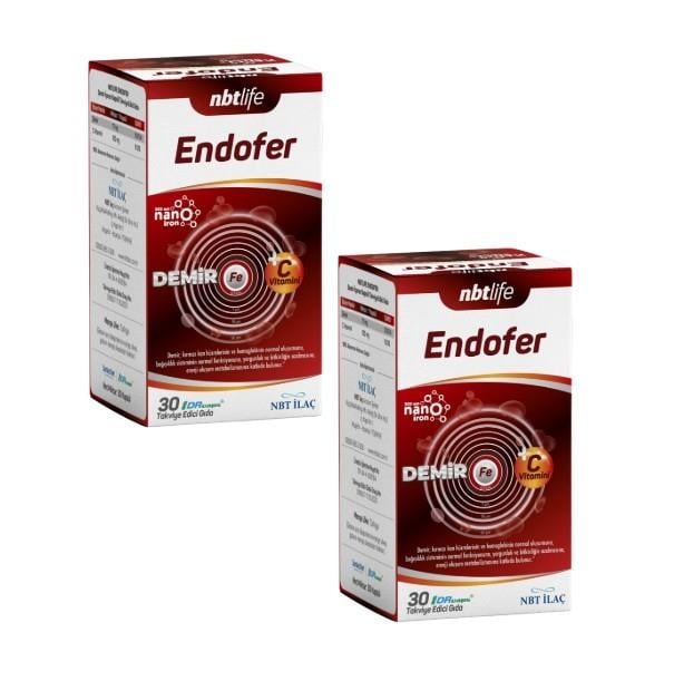 NBT LIFEVİTAMİN-MİNERALLERNbt Life Endofer 30 Kapsül - 2 Adet