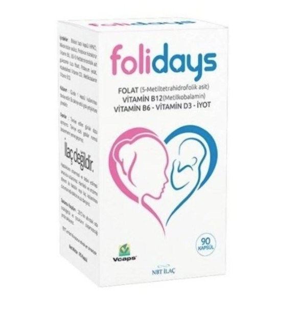 NBTVİTAMİN-MİNERALLERFolidays 90 Kapsül