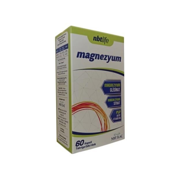NBTVİTAMİN-MİNERALLERNbt Life Magnezyum & P5P 60 Kapsül