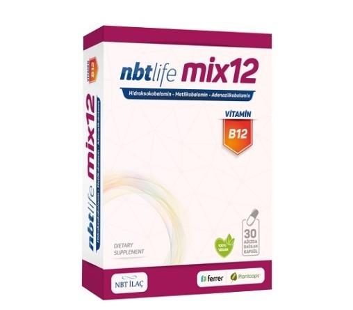 NBTVİTAMİN-MİNERALLERNbt Life Mix12 B12 Ağızda Dağılan 30 Kapsül