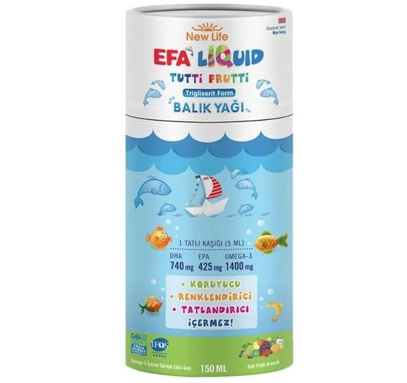 NEW LIFEÇOCUKLAR İÇİN BESİN TAKVİYELERİNew Life EFA Liquid Orange 150 ml