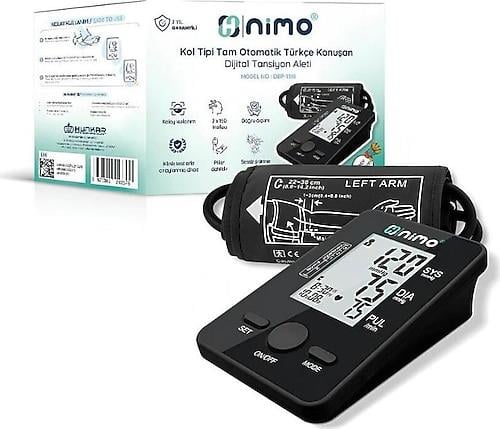 NİMOTANSİYON ALETLERİNimo Tansiyon Aleti Konuşan Koldan Ölçer Otomatik DBP-1318
