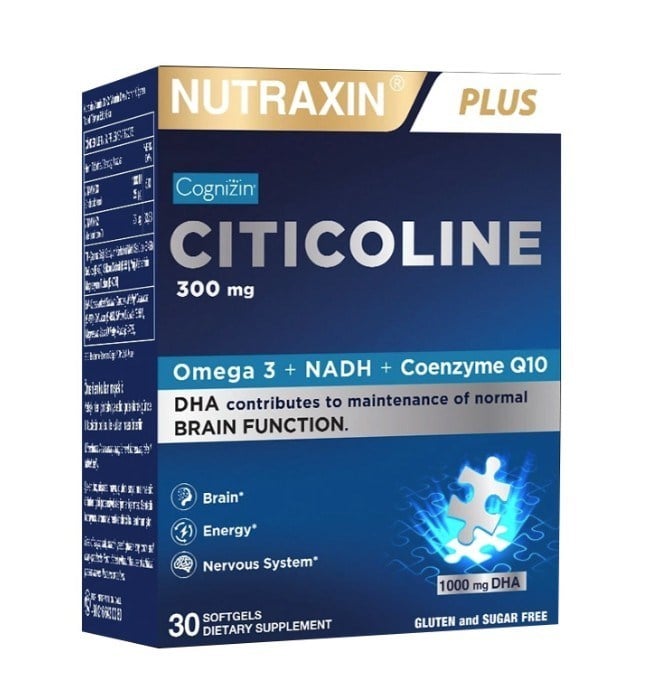 NUTRAXINBESİN TAKVİYELERİNutraxin Plus Sitikolin 300 mg 30 Kapsül