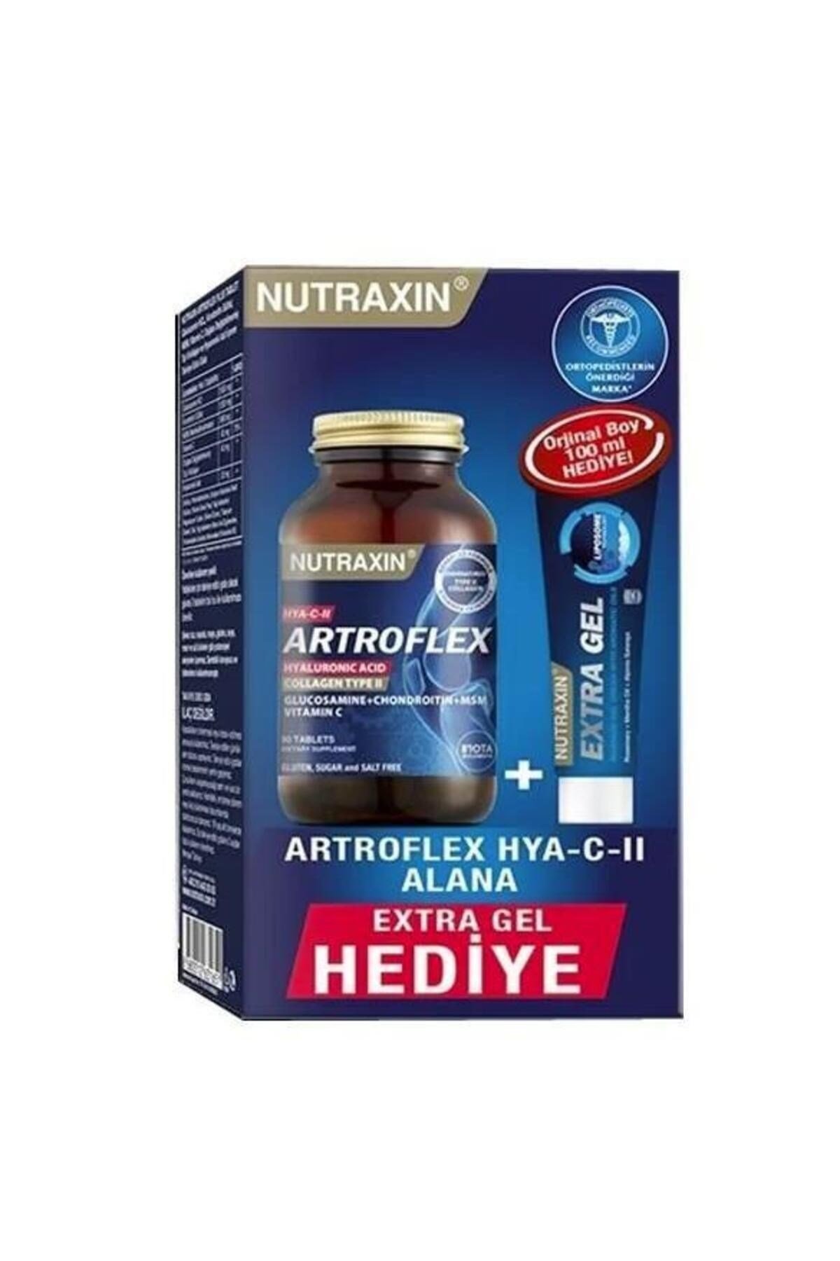 NUTRAXINVİTAMİN-MİNERALLERNutraxin Artroflex Hya-C-II 90 Tablet + Extra Gel 100 ml Hediyeli