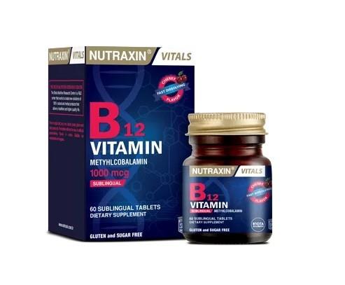 NUTRAXINVİTAMİN-MİNERALLERNutraxin B12 1000 mcg 60 Tablet