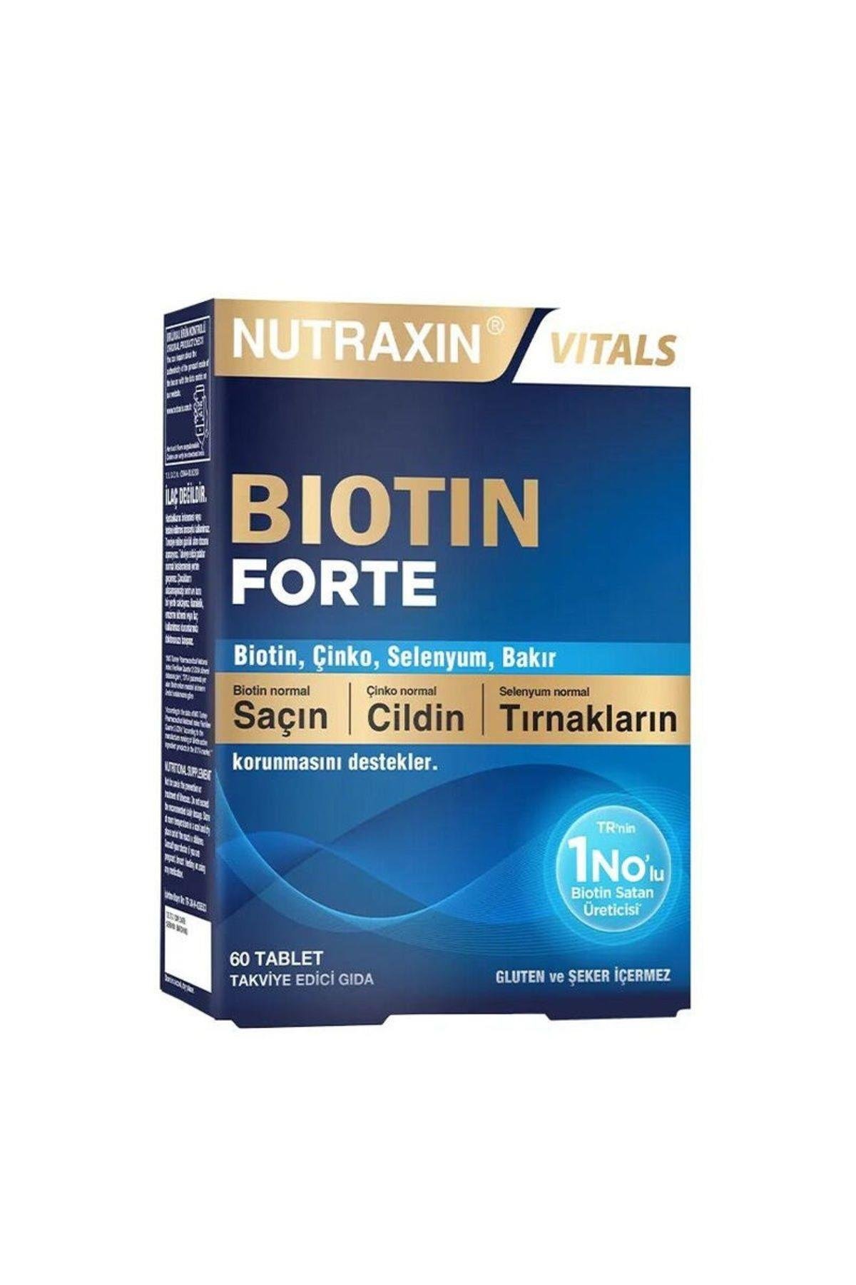 NUTRAXINVİTAMİN-MİNERALLERNutraxin Biotin Forte 60 Tablet